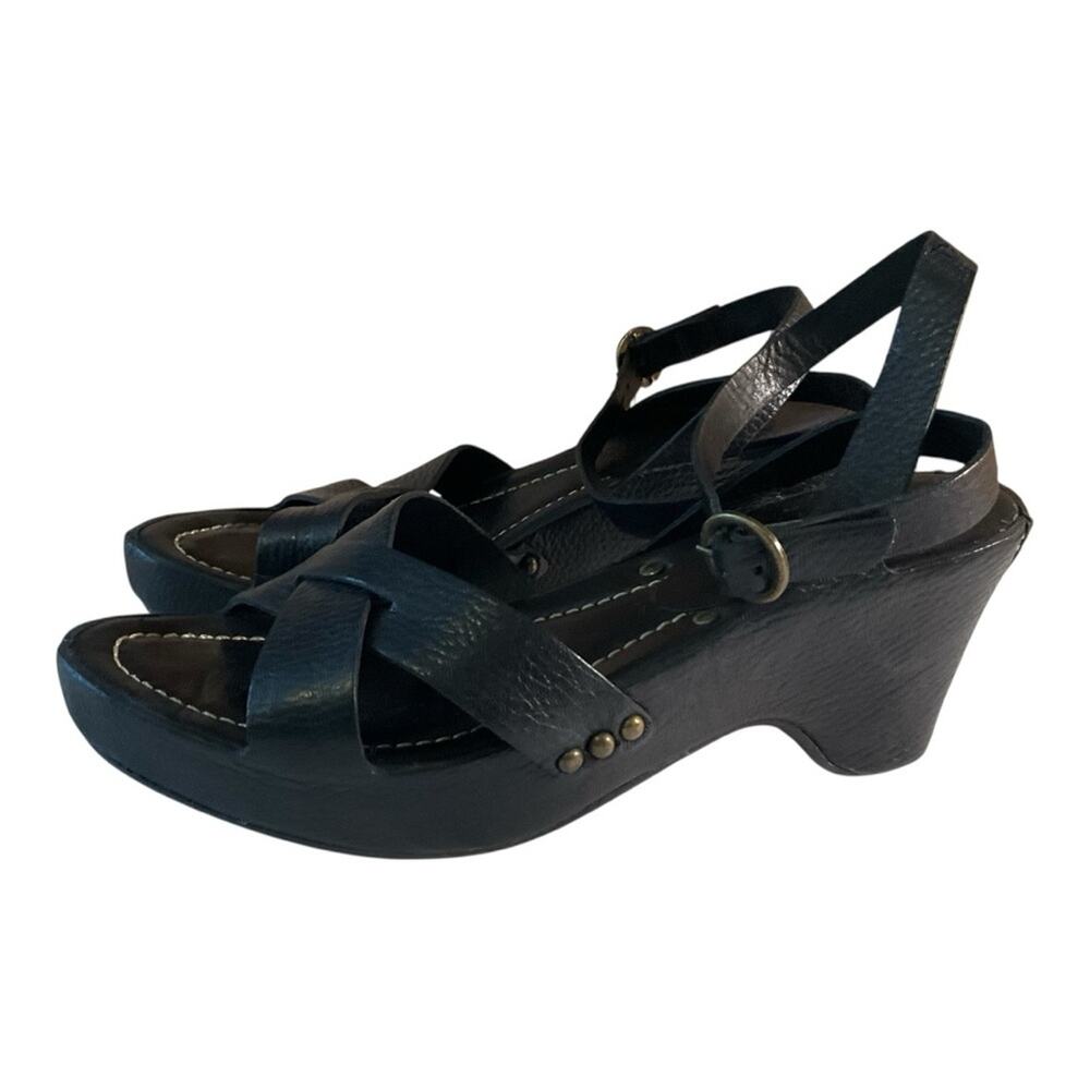 Frye Sandals Women 6 Black Reese Wrap Around Sandals